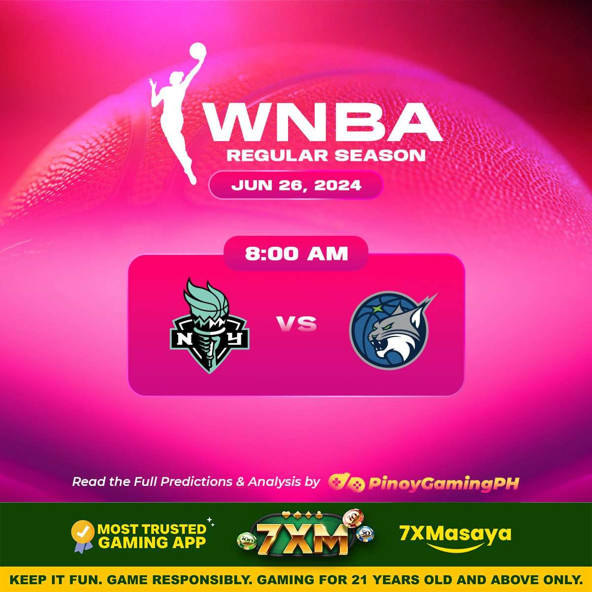 WNBA 2024 Regular Season June 26 Amazing Hoops Match