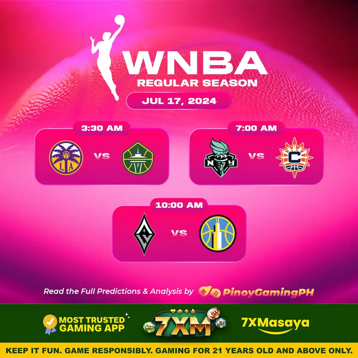 WNBA 2024 Schedule July 17, Awesome Hoops Match