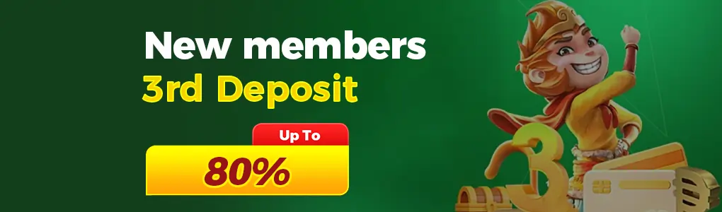 new members 3rd deposit up to 80%