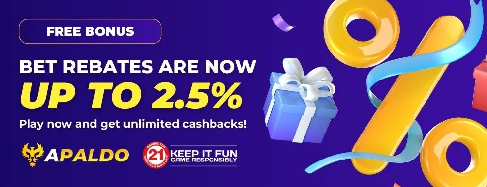 bet rebate are now up to 2.5%